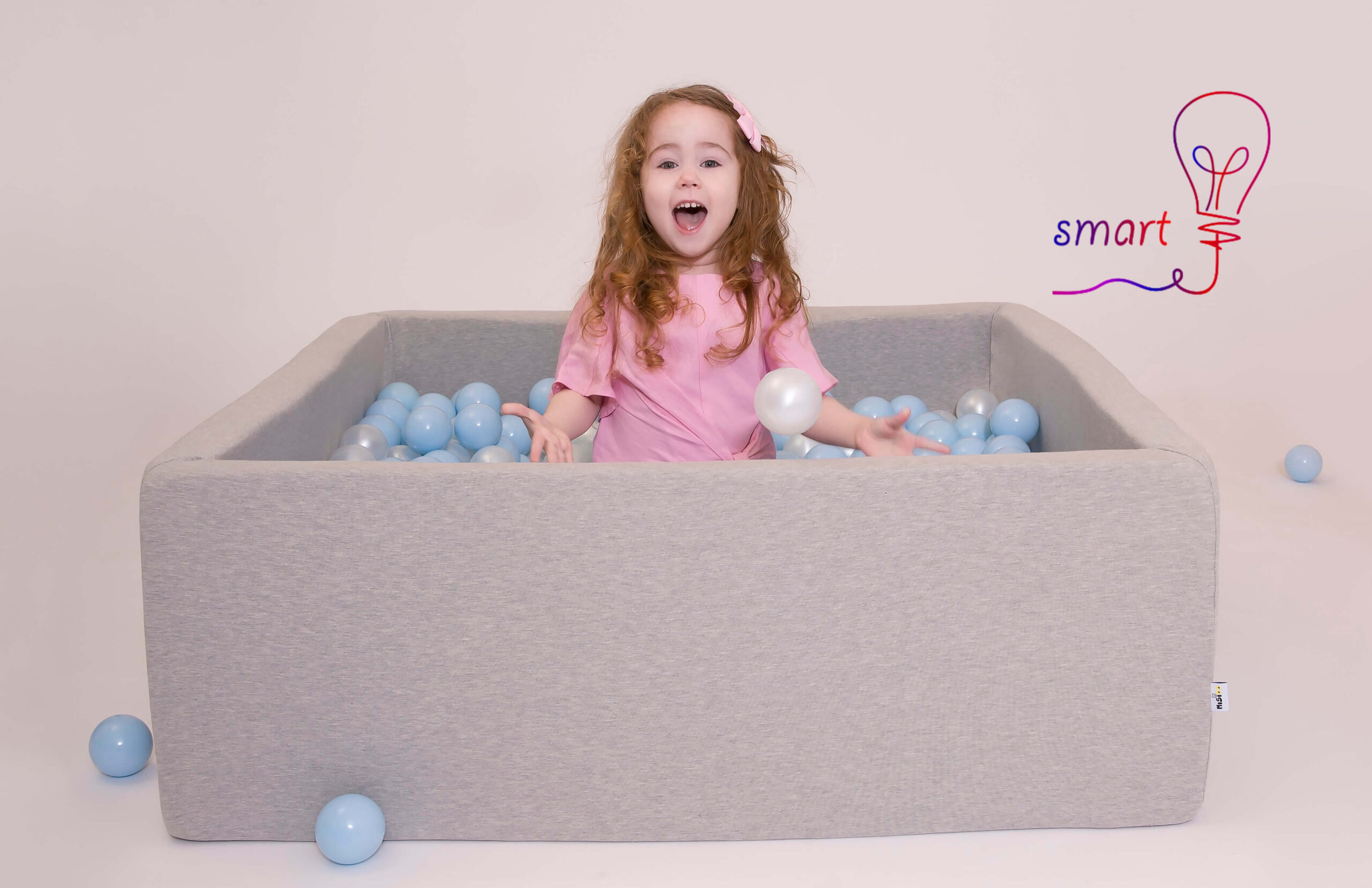 Ball Pool Smart – 90x30cm, Light Grey